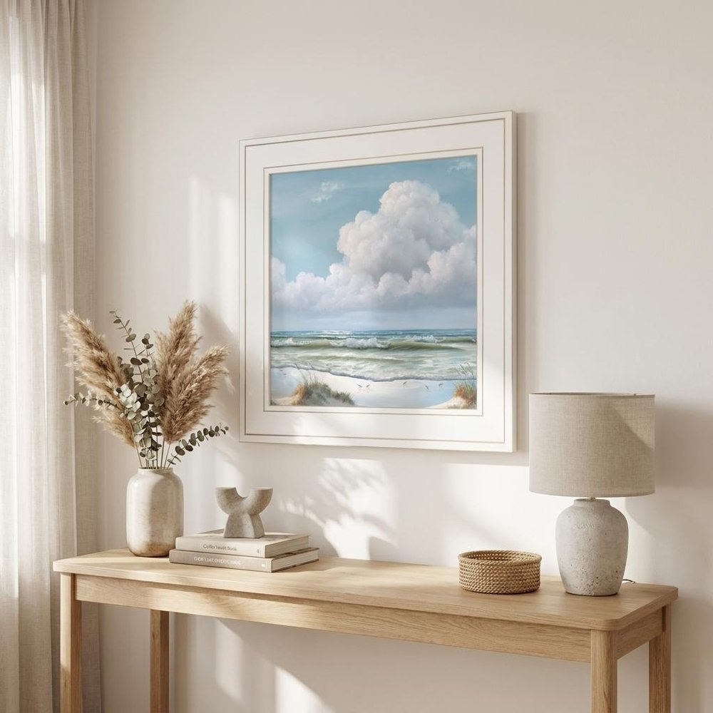 Beautiful Day II White Framed Print Wall Art