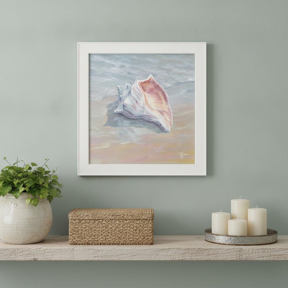 Whelk White Framed Print Wall Art