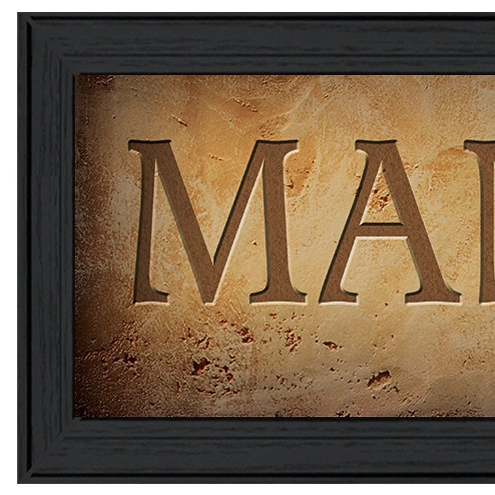 9" x 21" Man Cave Black Framed Print Wall Art