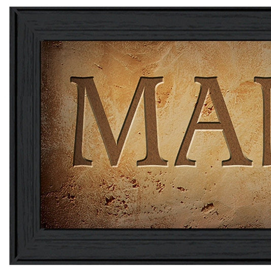 9" x 21" Man Cave Black Framed Print Wall Art