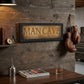 9" x 21" Man Cave Black Framed Print Wall Art