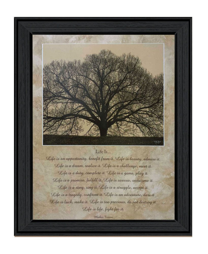 Life Is 11 Black Framed Wall Art