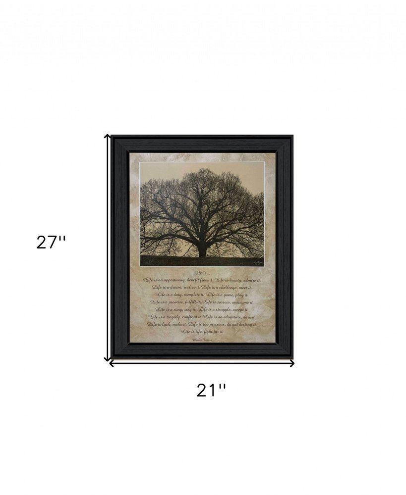 Life Is 11 Black Framed Wall Art