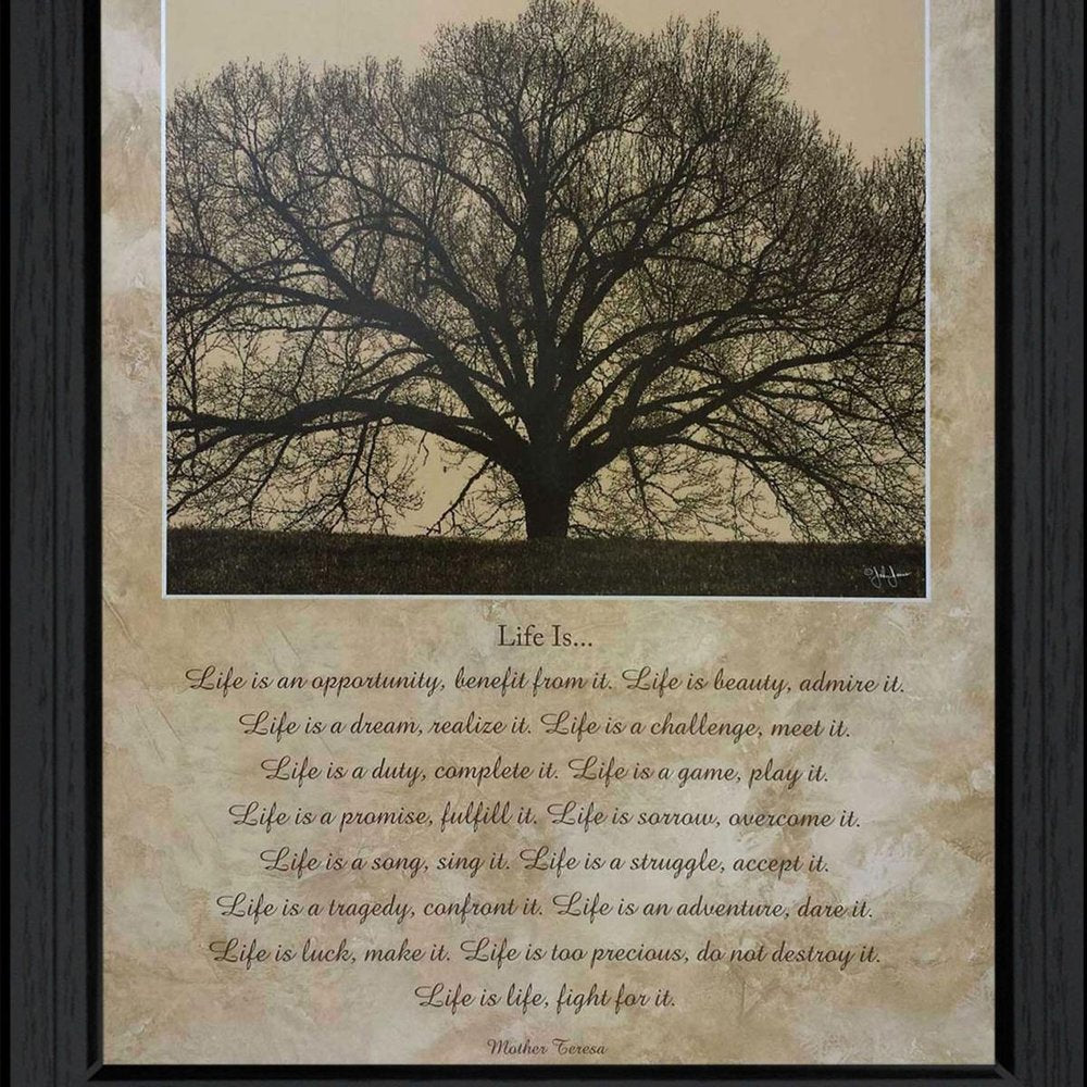 Life Is 11 Black Framed Wall Art