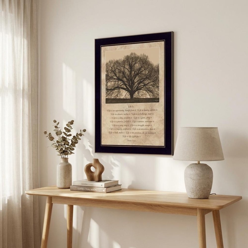 Life Is 8 Black Framed Print Wall Art