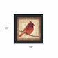 Male Cardinal 2 Black Framed Print Wall Art