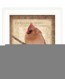 Female Cardinal 1 White Framed Print Wall Art