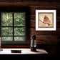 Female Cardinal 1 White Framed Print Wall Art