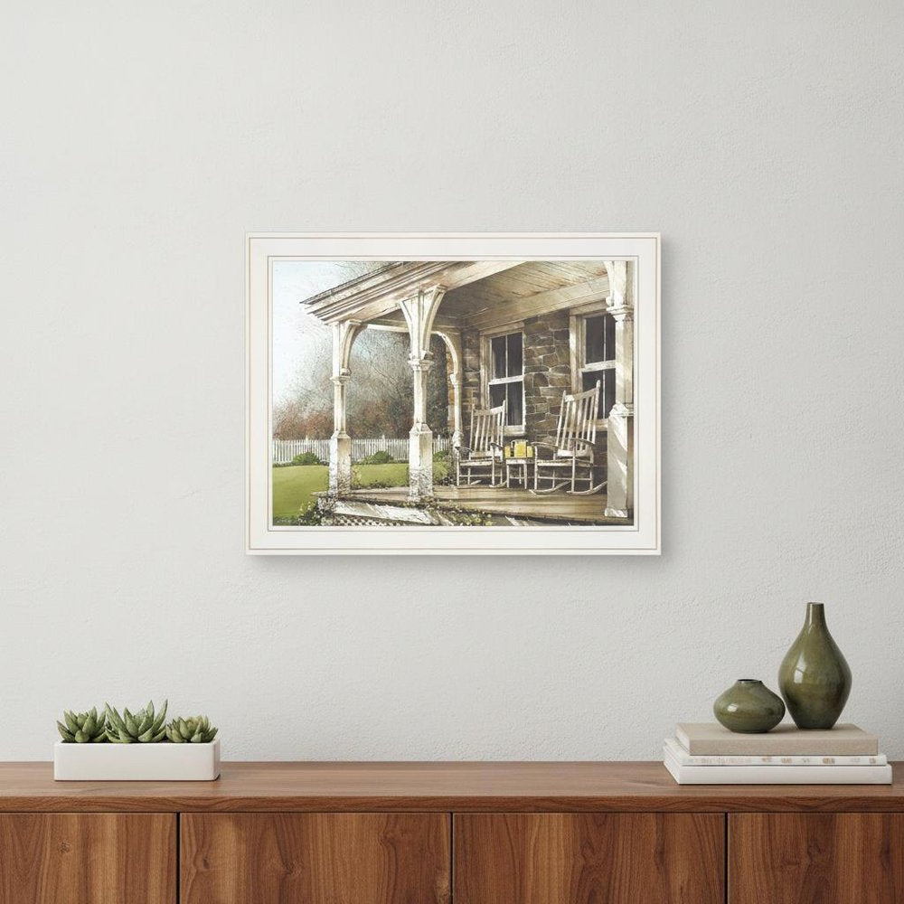 Sunday Afternoon 1 White Framed Print Wall Art