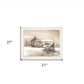 Bringing Home the Tree 2 White Framed Print Wall Art