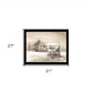 Bringing Home the Tree 3 Black Framed Print Wall Art