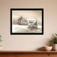 Bringing Home the Tree 3 Black Framed Print Wall Art