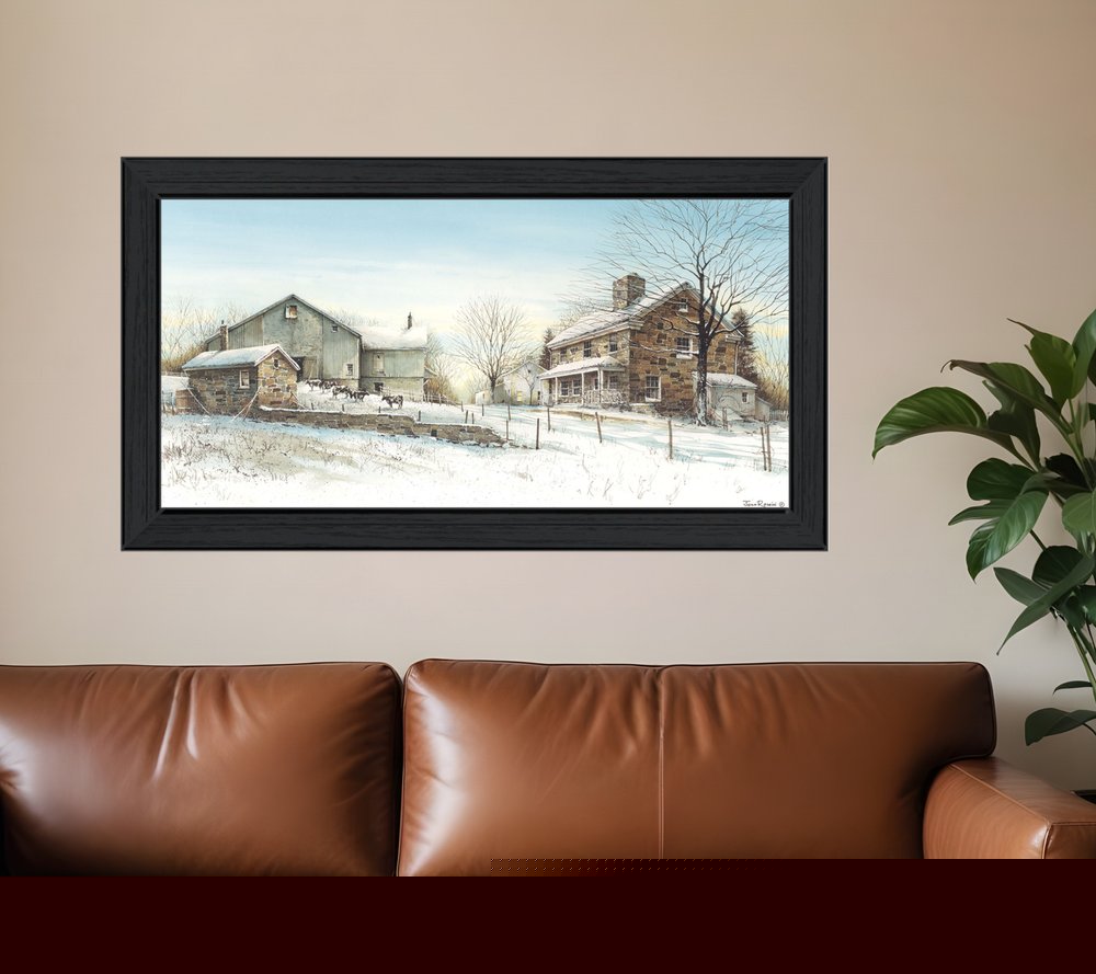 February Morning Black Framed Print Wall Art