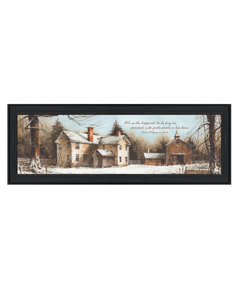 Peace In This Home Black Framed Print Wall Art