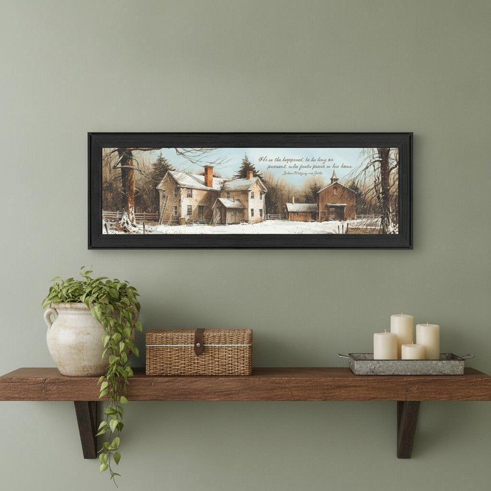 Peace In This Home Black Framed Print Wall Art