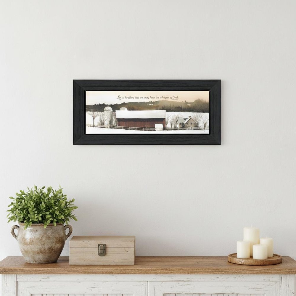 Let Us Be Silent Spiritual Black Framed Print Wall Art