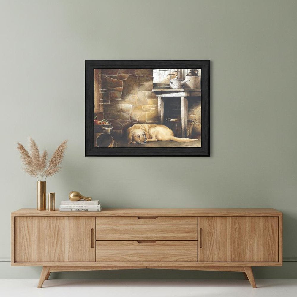 A quiet place Black Framed Print Wall Art