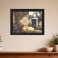 A quiet place Black Framed Print Wall Art