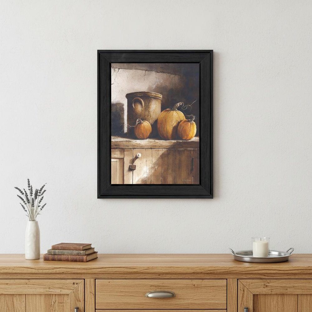 Crocks and Pumpkins Black Framed Print Wall Art