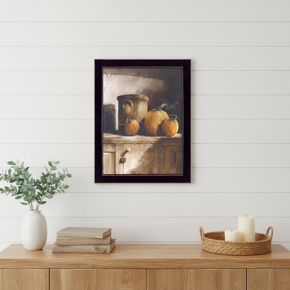 Crocks and Pumpkins 2 Black Framed Print Wall Art