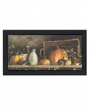 Pumpkin and Pods Black Framed Print Kitchen Wall Art