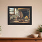 His Morning Coffee 1 Black Framed Print Wall Art
