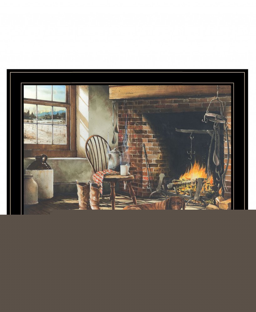 His Morning Coffee 2 Black Framed Print Wall Art