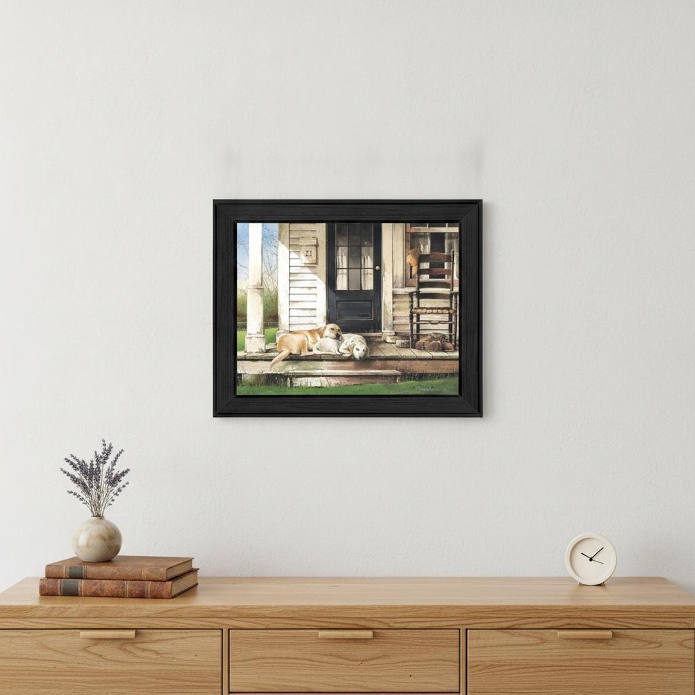 Chase and Molly Black Framed Print Wall Art