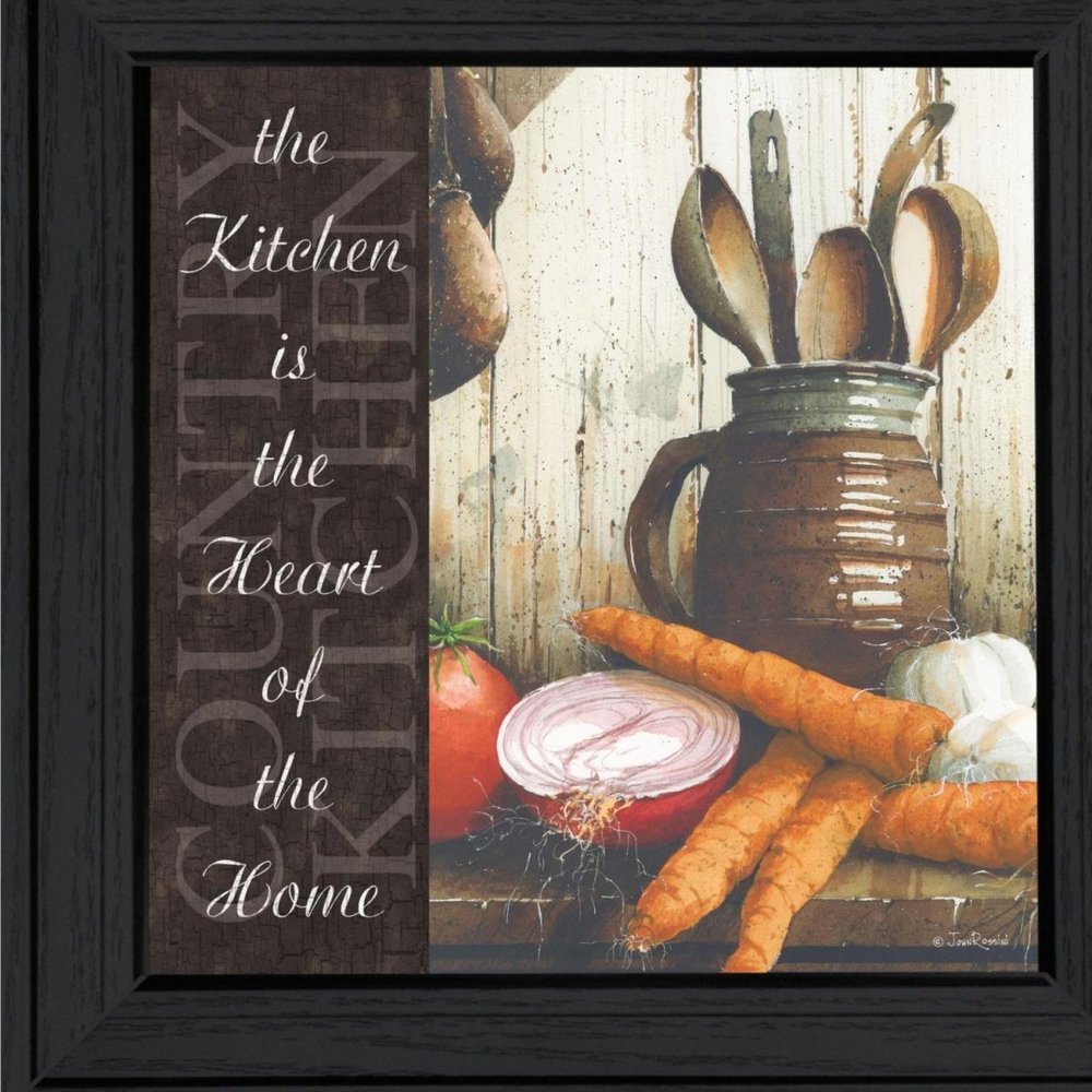 Heart of the Home 1 Black Framed Print Kitchen Wall Art