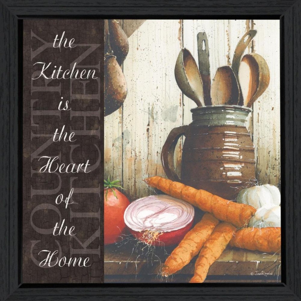 Heart of the Home 1 Black Framed Print Kitchen Wall Art