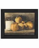 Jugs and Pumpkins 1 Black Framed Print Wall Art