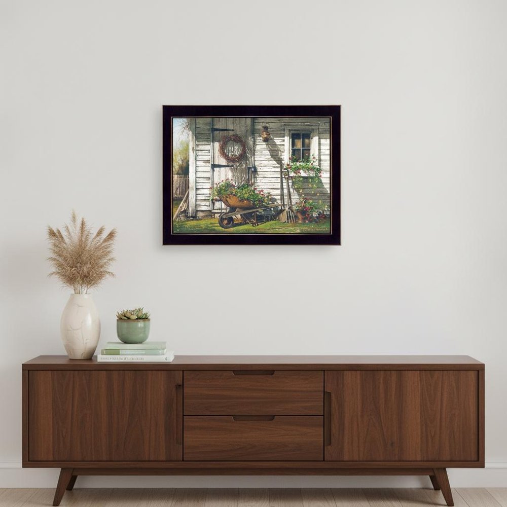 Spring Cleaning 4 Black Framed Print Wall Art