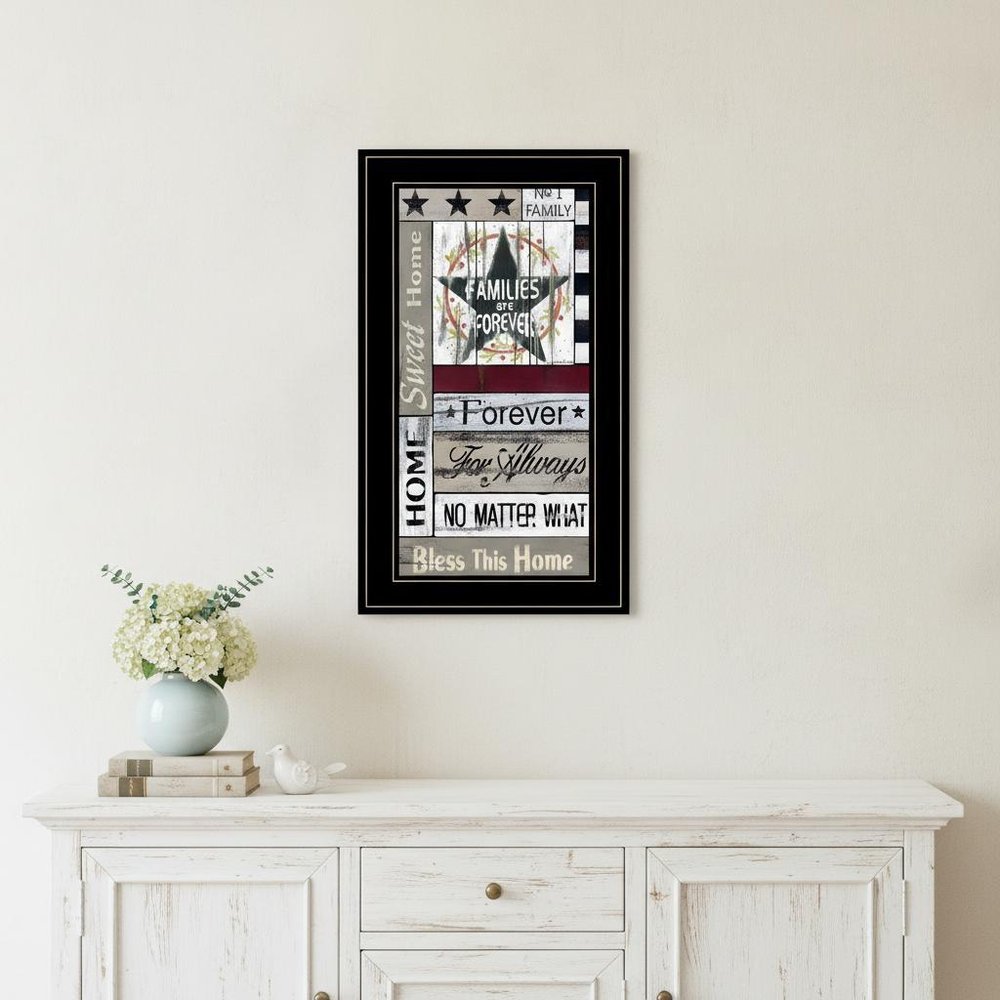 Families are Forever 4 Black Framed Print Wall Art