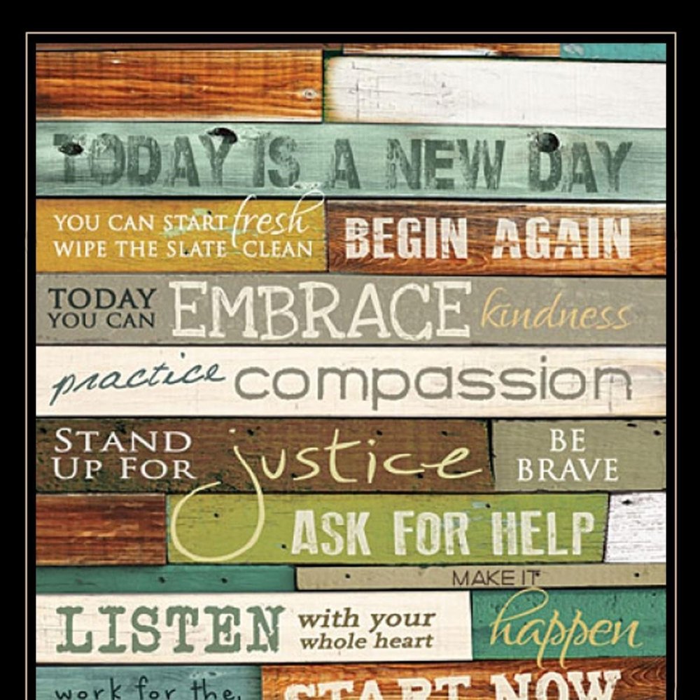 Today is a New Day 3 Black Framed Print Wall Art