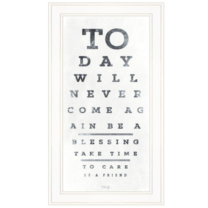 Eye Chart I 2 White Framed Print Wall Art
