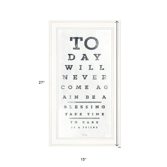 Eye Chart I 2 White Framed Print Wall Art