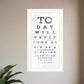 Eye Chart I 2 White Framed Print Wall Art