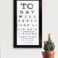 Eye Chart I 4 Black Framed Print Wall Art