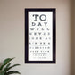 Eye Chart I 4 Black Framed Print Wall Art