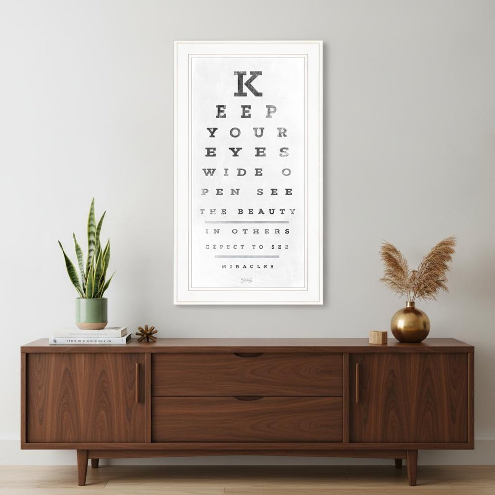 Eye Chart II 2 White Framed Print Wall Art