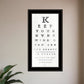 Eye Chart II 3 Black Framed Print Wall Art