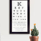 Eye Chart II 4 Black Framed Print Wall Art