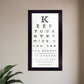 Eye Chart II 4 Black Framed Print Wall Art