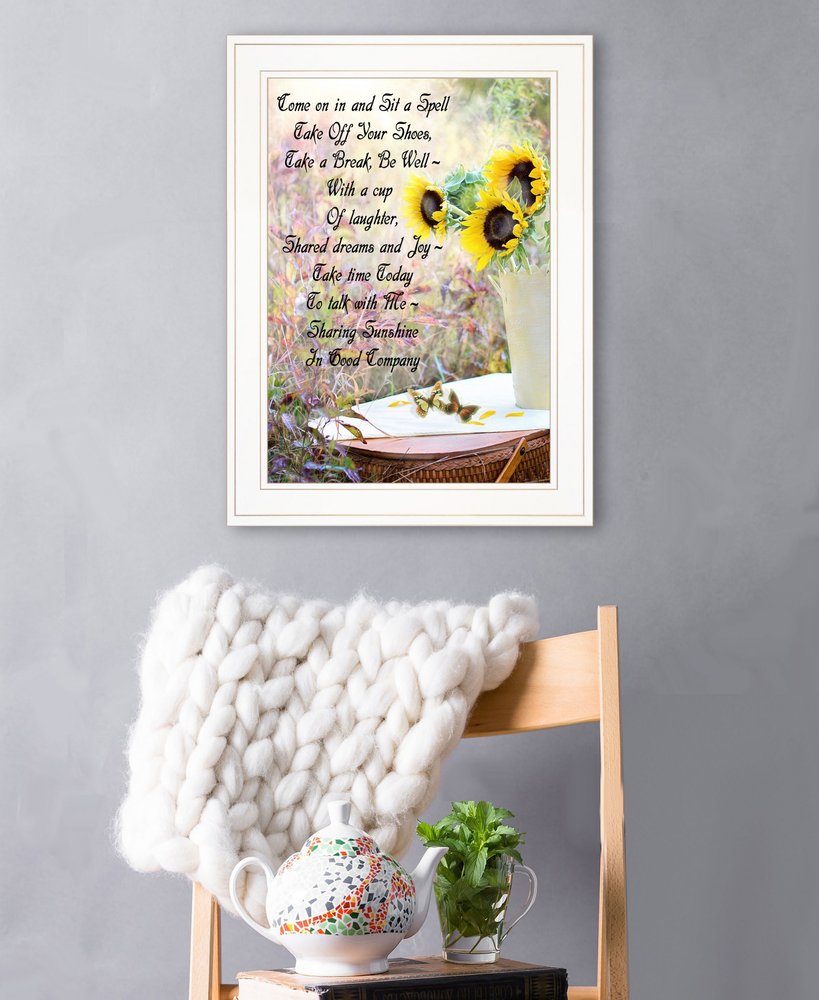 Sharing Sunshine 2 White Framed Wall Art