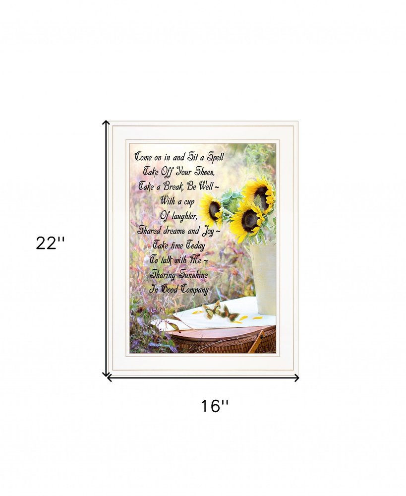 Sharing Sunshine 2 White Framed Wall Art
