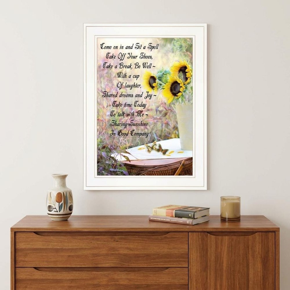 Sharing Sunshine 2 White Framed Wall Art