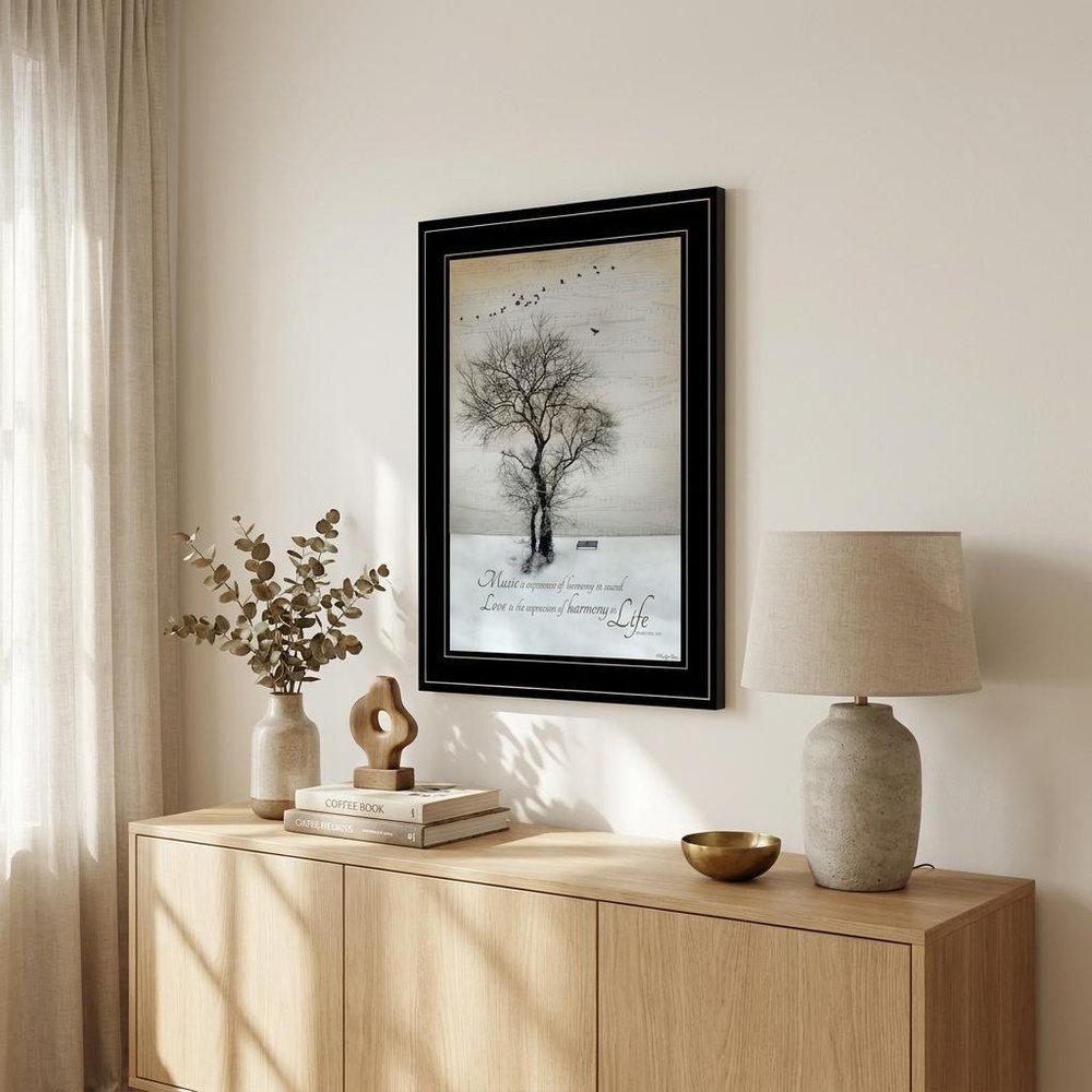 Harmony 2 Black Framed Print Kitchen Wall Art