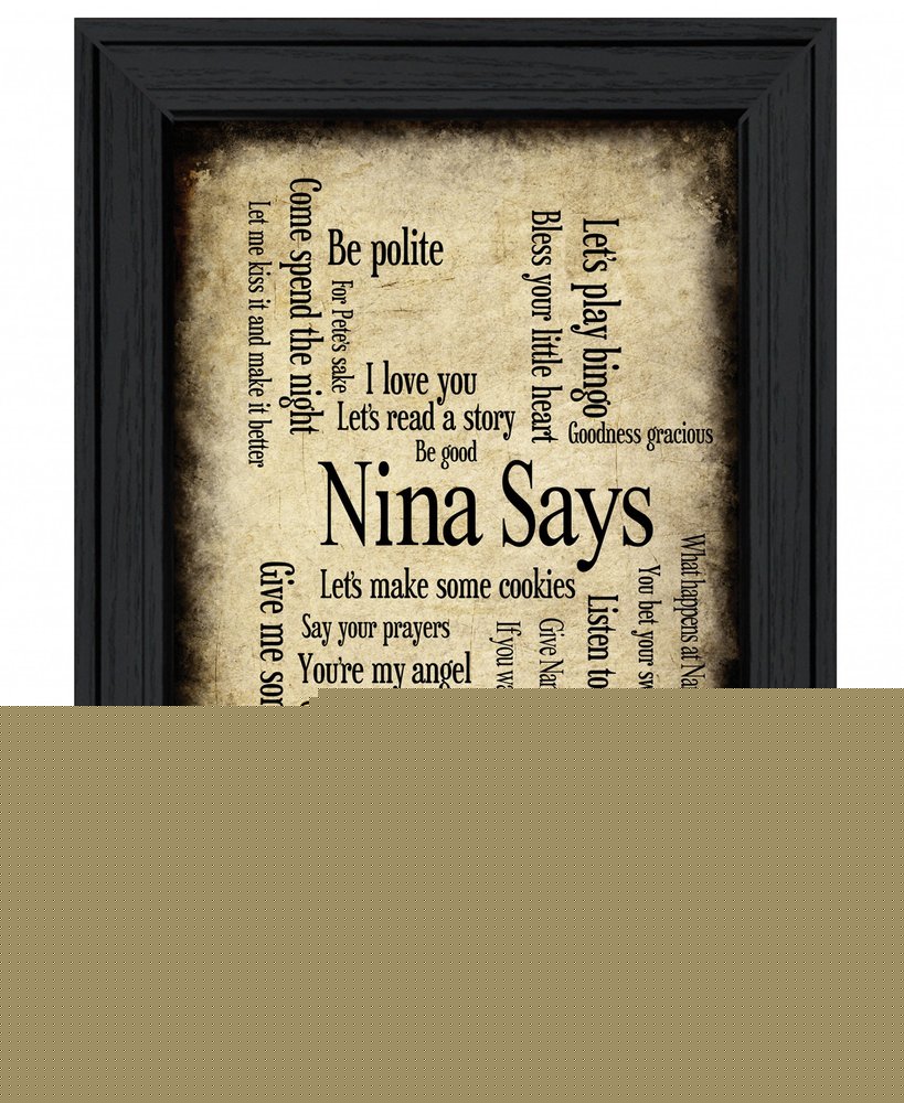 Nina Says 2 Black Framed Print Wall Art