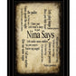 Nina Says 2 Black Framed Print Wall Art