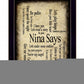 Nina Says 4 Black Framed Print Wall Art